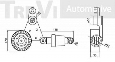 TREVI AUTOMOTIVE ta2045 -  Натяжитель ремня, клиновой зубча